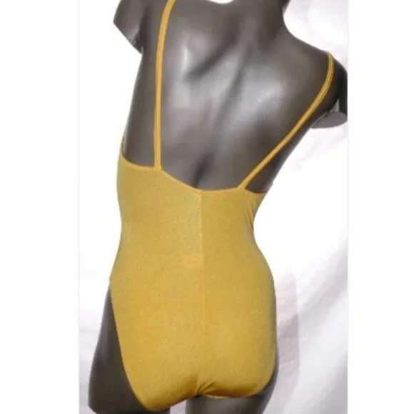 Vintage ZEBRA Swimsuit Lined Jungle Safari Wild Yellow Black Swim Beach  12 - Picture 3 of 5